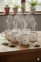 Polka Dots Ceramic Cup