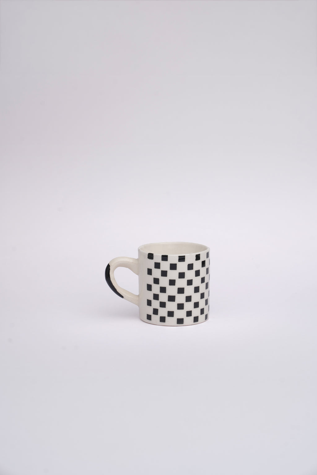 Checkered Ceramic Cup