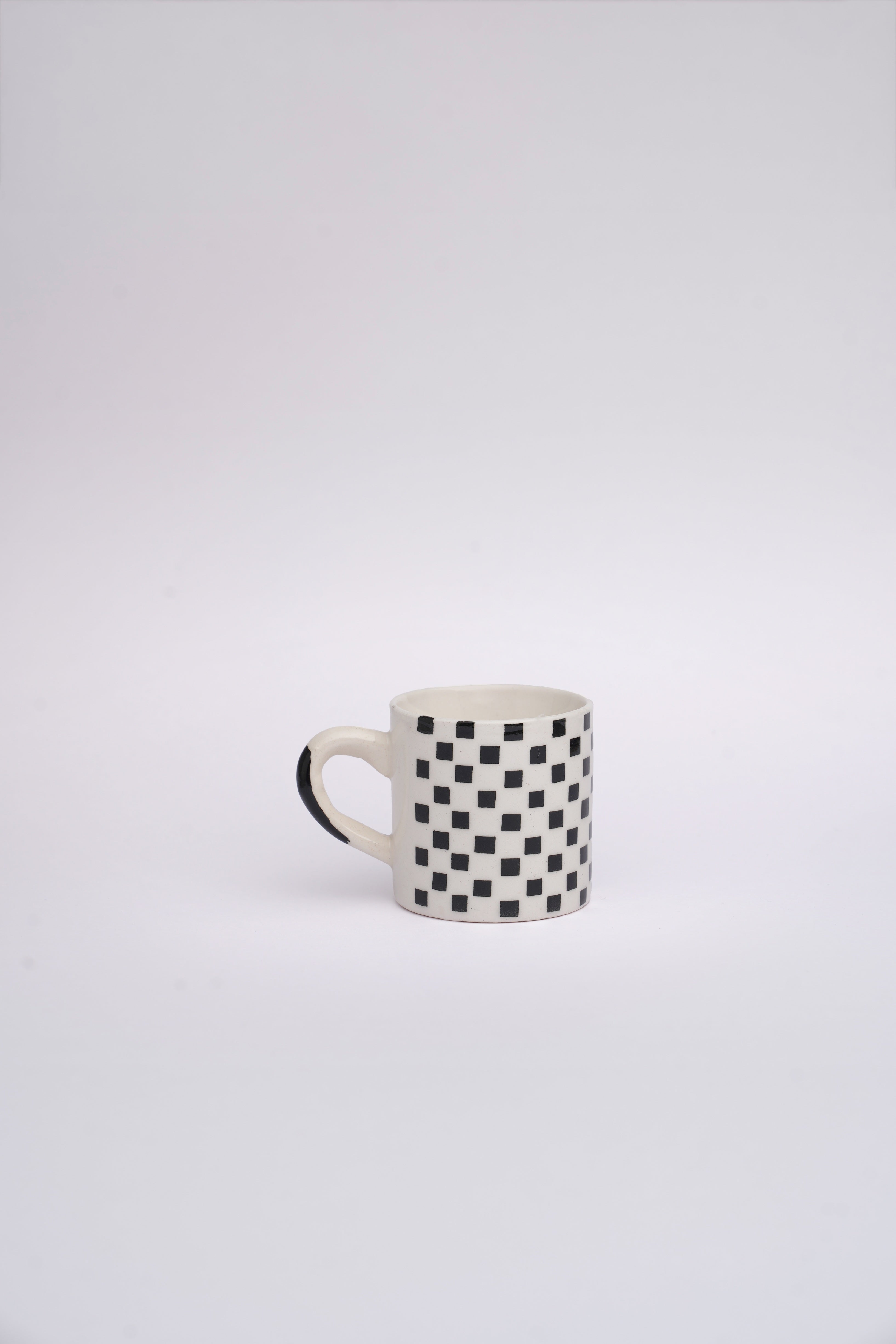 Checkered Ceramic Cup