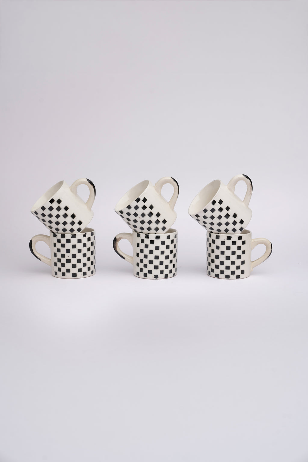 Checkered Ceramic Cup