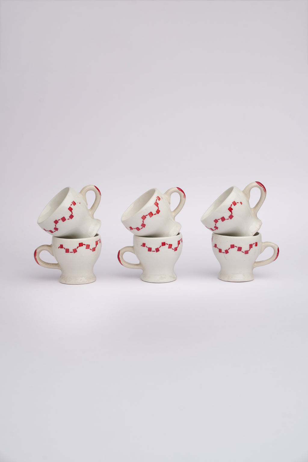 Red Patterned Ceramic Cup