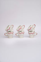 Red Patterned Ceramic Cup