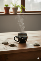 Black Polka Dot Ceramic Cup