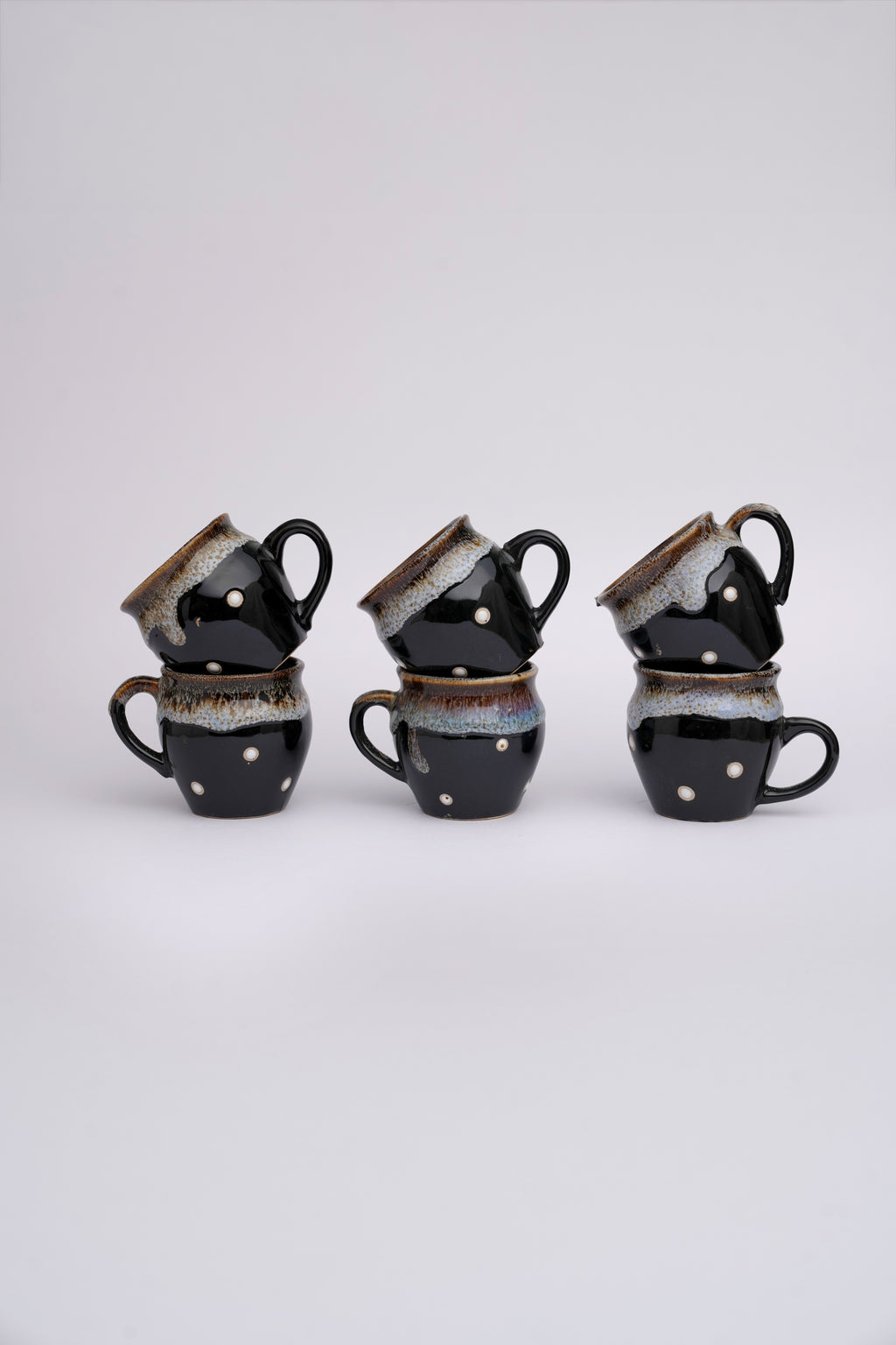 Black Polka Dot Ceramic Cup