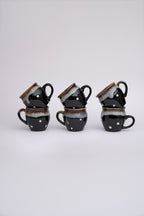 Black Polka Dot Ceramic Cup
