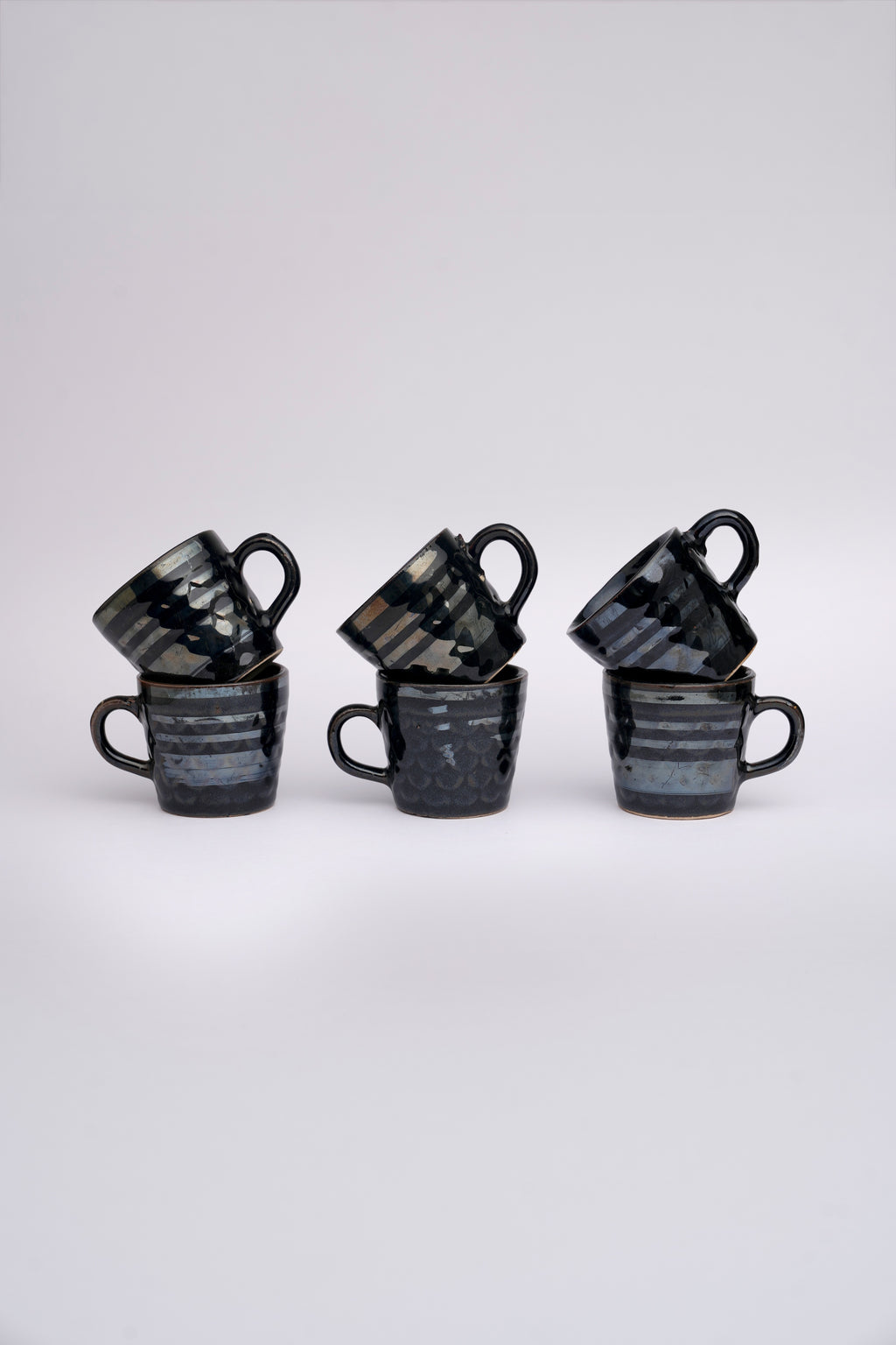 Black Stripped Ceramic Cup