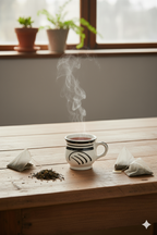 Black Stripe Ceramic Cup