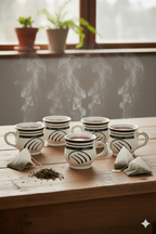 Black Stripe Ceramic Cup